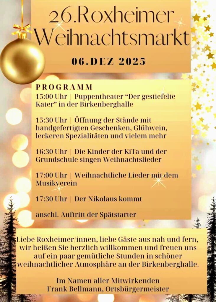 26. Roxheimer Weihnachtsmarkt